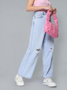 FLYING MACHINE Flared Women Blue Jeans