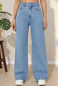 Denigma Straight Fit Women Blue Jeans