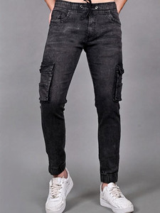 METRONAUT Jogger Fit Men Black Jeans