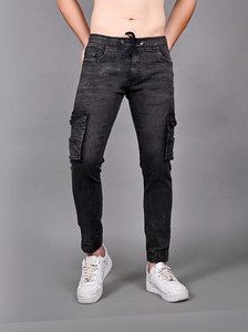 METRONAUT Jogger Fit Men Black Jeans