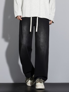 CLASSIC TORCH Men Wide Leg Mid Rise Black Jeans - Image 1