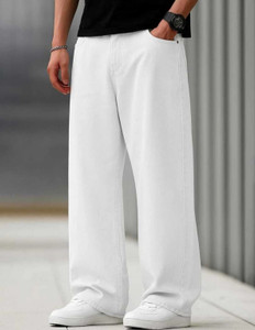 DENIM DUCH Loose Fit Men White Jeans - Image 5