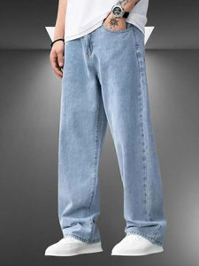 MEIXN Loose Fit Men Light Blue Jeans - Image 6