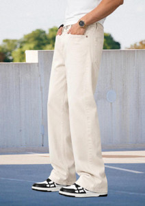 FLAYING Loose Fit Beige Jeans - Image 4