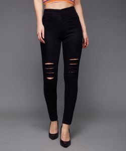 Miss Chase Slim Women Black Jeans