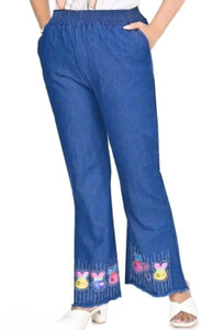 apfashion Relaxed Fit Girls Dark Blue Jeans
