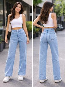 KOTTY Women Regular High Rise Light Blue Jeans - Image 1