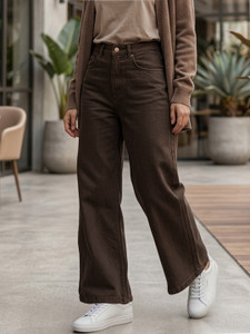 Urbano Fashion Flared Women Brown Jeans