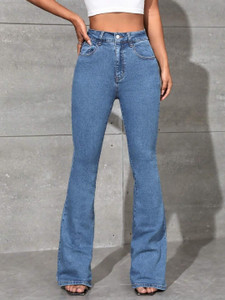 KOTTY Boot-Leg Women Blue Jeans