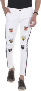 royal prince Slim Men White Jeans