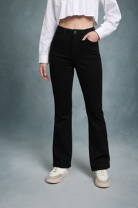 KASHIAN Flared Women Black Jeans