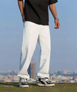 Zaba Denim Loose Fit Men White Jeans - Image 5