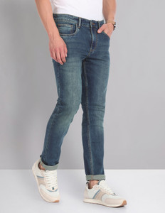 AD by Arvind Skinny Men Blue Jeans