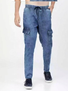 Emmy Word Jogger Fit Men Blue Jeans