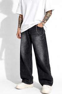 JAARA Wide Leg Men Grey Jeans