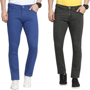 Dais Slim Men Light Blue, Green Jeans