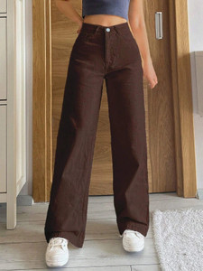 PINKLIT Loose Fit Women Brown Jeans