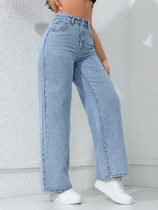 Dollfashion Straight Fit Women Blue Jeans