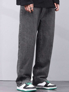RusticBlooms Loose Fit Men Grey Jeans