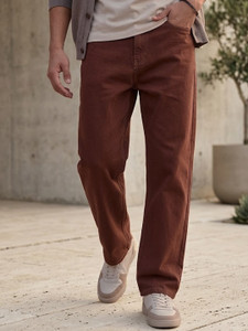Urbano Loose Fit Men Brown Jeans - Image 6