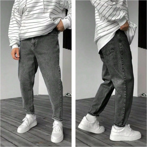arshfashion Loose Fit Men Grey Jeans - Image 6