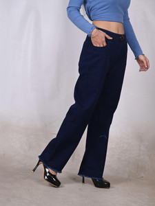 Dickkny Regular Women Dark Blue Jeans