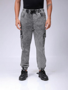 The Indian Garage Co. Jogger Fit Men Grey Jeans