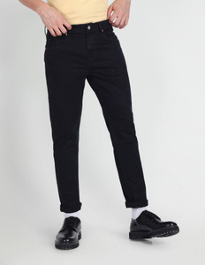FLYING MACHINE Tapered Fit Men Black Jeans