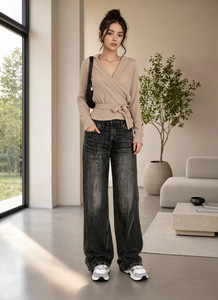 KP Denim Co Wide Leg Black Jeans - Image 6