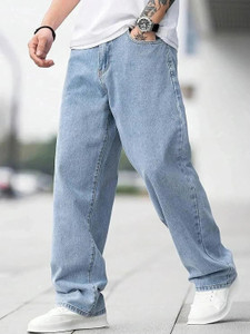 MEIXN Relaxed Fit Men Light Blue Jeans - Image 6