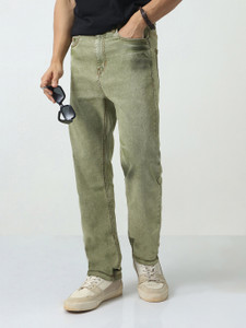 Urbano Fashion Straight Fit Men Light Green Jeans