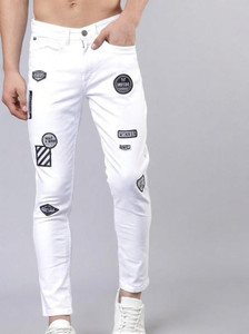Star4well Slim Men White Jeans