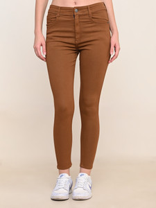 zayla Skinny Women Brown Jeans