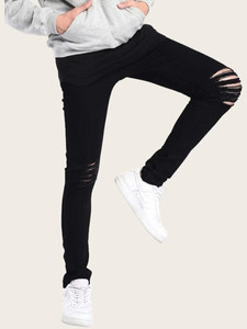 Star4well Slim Men Black Jeans