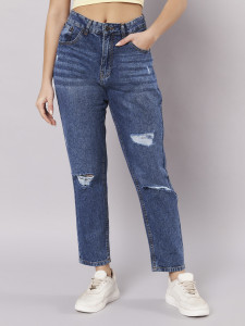 ZaaHii Boyfriend Women Blue Jeans