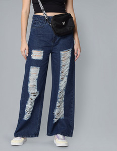 FLYING MACHINE Flared Women Dark Blue Jeans