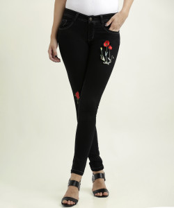Miss Chase Slim Women Black Jeans