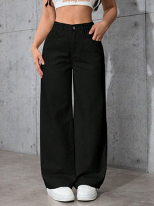 MERCEL Flared Women Black Jeans