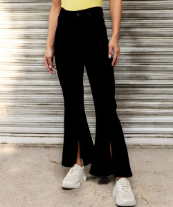 Miss Chase Boot-Leg Women Black Jeans