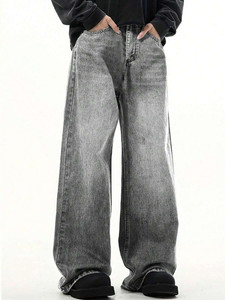 YAMEETFIT Straight Fit Men Grey Jeans - Image 5
