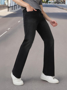 Urbano Fashion Boot-Leg Black Jeans - Image 6