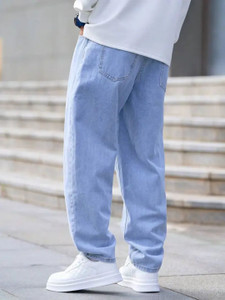 DENIM LOOK Loose Fit Men Light Blue Jeans