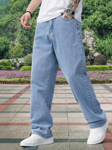 ZARUME Light Blue Straight Fit Jeans - Image 5