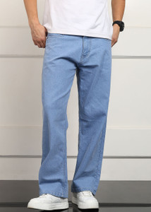 HANGERHOOD Straight Fit Men Light Blue Jeans - Image 6