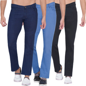 Dais Multicolor Strechable Jeans for Straight Fit Men Dark Blue, Light Blue, Black Jeans