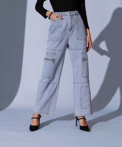 STREET9 Boot-Leg Women Blue Jeans