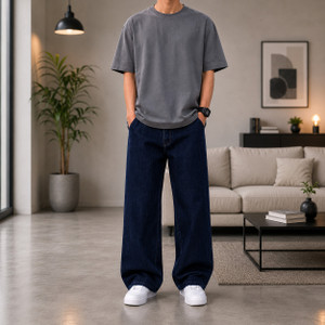 INDIGOX Straight Fit Men Dark Blue Jeans - Image 5