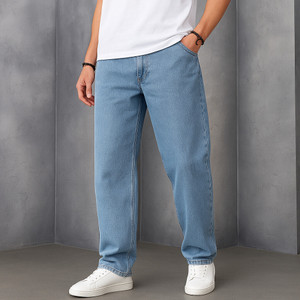 SHINIK Loose Fit Men Light Blue Jeans