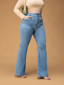 Miss Chase Boot-Leg Women Blue Jeans