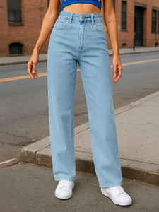 KASHIAN Boyfriend Women Light Blue Jeans